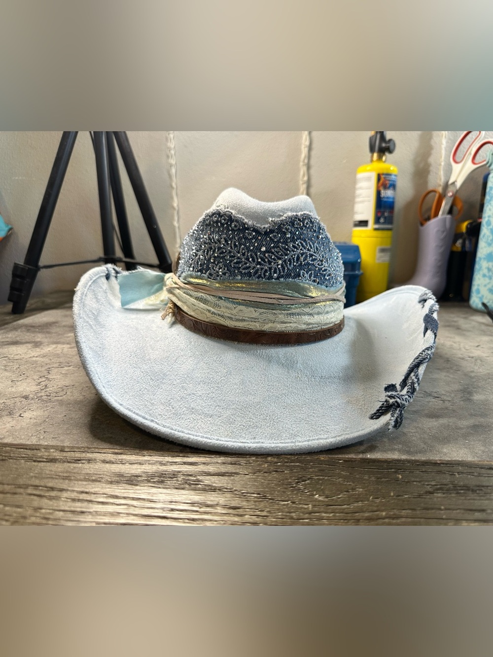 New Denim Cowgirl Hat